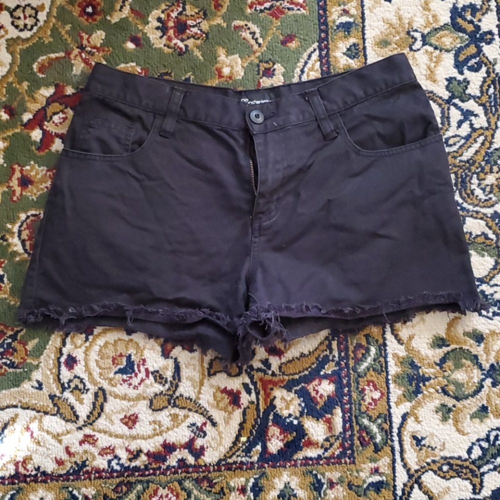No Boundaries Low Rise Black Cut Off Shorts Sz 9
